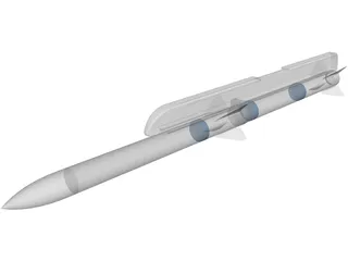 AIM-120 AMRAAM Missile 3D Model