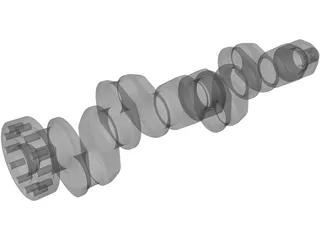 Crankshaft Cummins Diesel 3D Model