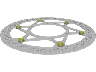 Magura Disc 320mm Complete Right Side 3D Model