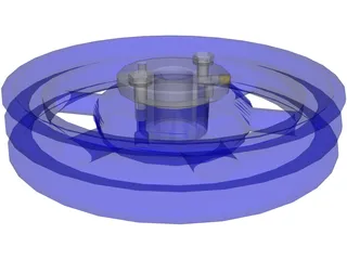 Pulley of 7.2 Inches Diameter 3D Model