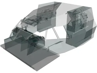 Antonov An-225 Mriya Cockpit 3D Model