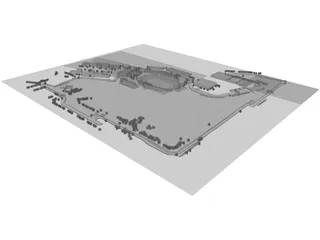 Dallas Fair Park Grand Prix Circuit (1984) 3D Model