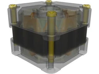 Stepper Motor 3D Model