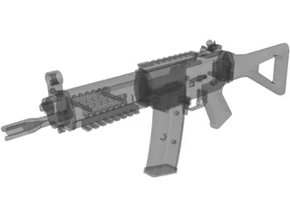 Sig552 Commando 3D Model