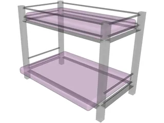 Futon Bunk Bed 3D Model