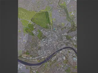 Newcastle upon Tyne City, UK (2023) 3D Model