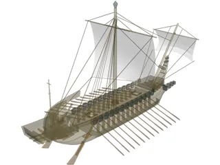 Greek Ship 3D Model