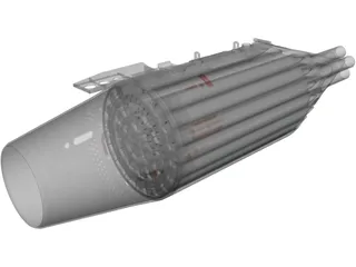 UB-32-57A 57mm Rocket Pod 3D Model