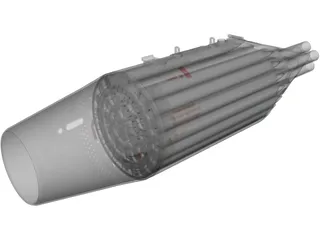 UB-32-57M 57mm Rocket Pod 3D Model