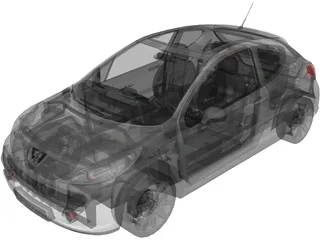 Peugeot 207 3D Model