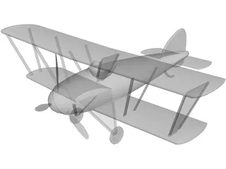 Biplane 3D Model