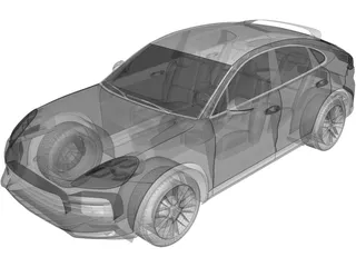 Porsche Cayenne Turbo Coupe (2019) 3D Model