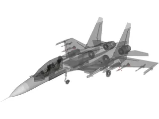 Sukhoi Su-30 Flanker-C 3D Model