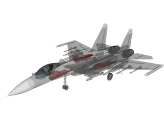 Sukhoi Su-33 Flanker-D 3D Model