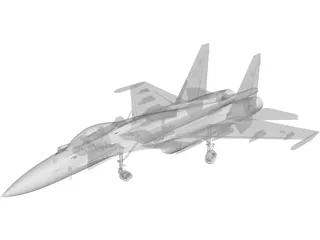 Sukhoi Su-35 Flanker-E 3D Model