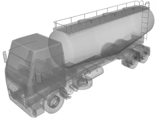 Volvo Cement Truck 3D Model