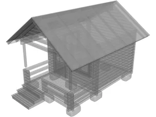 Log Cabin 3D Model