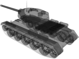 T34 Tank 3D Model