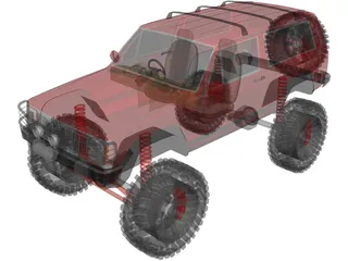 Jeep Cherokee Sport [Lifted] 3D Model