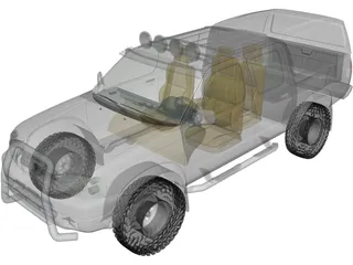 Nissan Navara D22 Double Cab (2002-2005) 3D Model