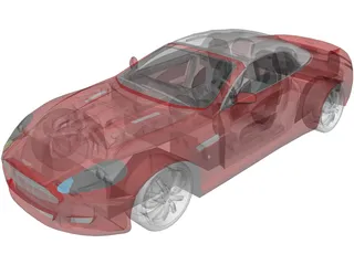 Aston Martin Vanquish Cabrio 3D Model