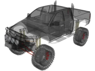 Dodge Ram Offroad (2007) [Lifted] 3D Model