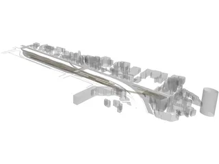 Bridge Building 3D Model