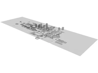 F1 Phoenix Grand Prix Track 1991 Layout 3D Model