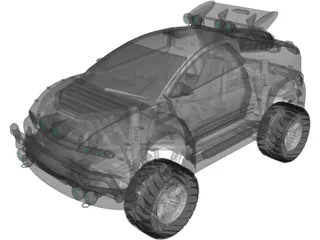 Suped up 4x4 Bug 3D Model