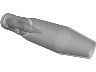 Pratt&Whitney F-100 Jet Engine 3D Model