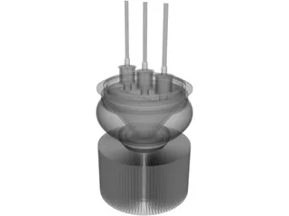 Air cooled transmitter triode 3D Model