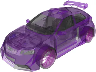 Audi A3 [Tuned] 3D Model