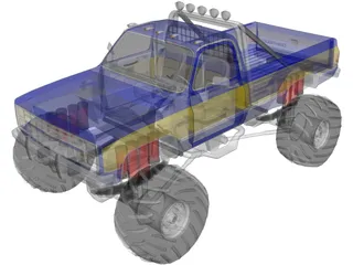 Chevrolet Silverado 4x4 Monster 3D Model