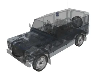 Land Rover Defender 110 Gendarmerie 3D Model