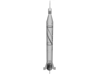 Rocket Jupiter C 3D Model