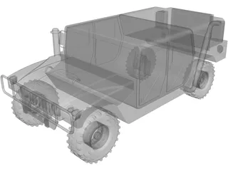 Hummer M242 HMMWV 3D Model