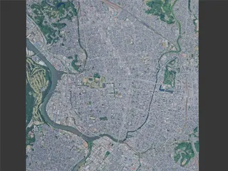 Akita City, Japan (2025) 3D Model