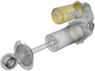 Ohlins 25MKII FSAE Stroke Damper 3D Model preview