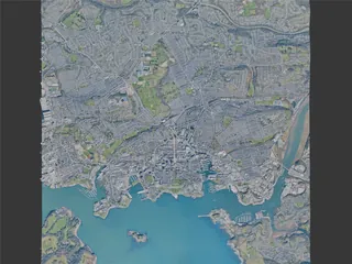 Plymouth City, UK (2025) 3D Model preview