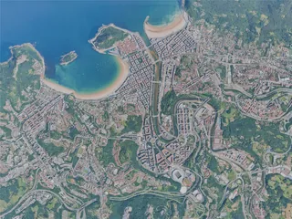 San Sebastian City, Spain (2025) 3D Model preview