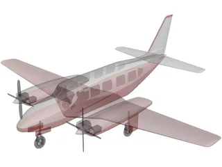 Piper PA-31 Navajo 3D Model