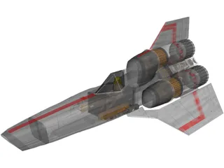 Jedi Starfighter Concept 3D Model