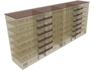 Houseblock Building 3D Model