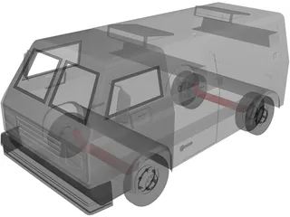 Armor Van 3D Model