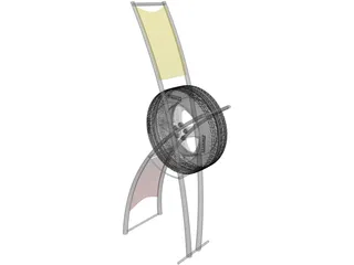 Exhibitor Tire Stand 3D Model