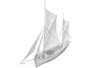 Ketch 3D Model