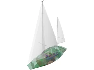 Yacht Langedrag 3D Model