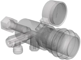 Gas Cylinder Valve Regulator 3D Model