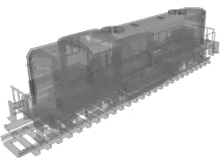 Santa Fe Toy Train 3D Model