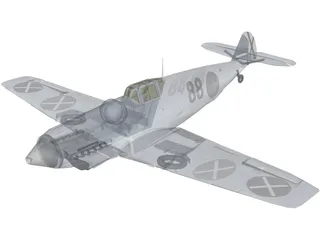 Messerschmitt Bf-109B Bertha 3D Model